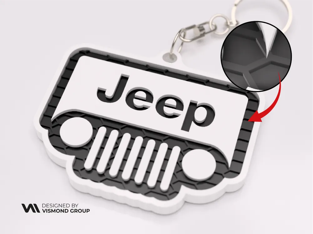 Jeep Keychain - custom automotive branded accessory