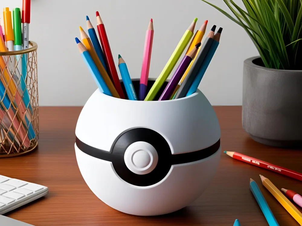 Pokeball Pencil Cup - creative desk organizer